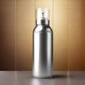 Aerosol spray can, empty blank generic product packaging mockup