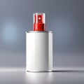 Aerosol spray can, empty blank generic product packaging mockup