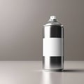 Aerosol spray can, empty blank generic product packaging mockup