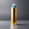 Aerosol spray can, empty blank generic product packaging mockup