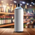 Aerosol spray can, empty blank generic product packaging mockup