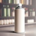 Aerosol spray can, empty blank generic product packaging mockup