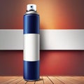 Aerosol spray can, empty blank generic product packaging mockup