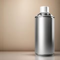 Aerosol spray can, empty blank generic product packaging mockup