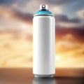 Aerosol spray can, empty blank generic product packaging mockup