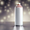 Aerosol spray can, empty blank generic product packaging mockup