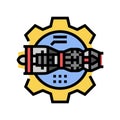 aerospace engineering mechanical engineer color icon vector illustration