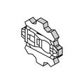 aerospace engineering mechanical engineer isometric icon vector illustration Royalty Free Stock Photo