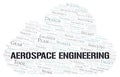 Aerospace Engineering typography word cloud create with the text only