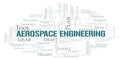 Aerospace Engineering typography word cloud create with the text only