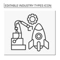 Aerospace industry line icon