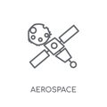 aerospace linear icon. Modern outline aerospace logo concept on