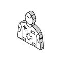 aerospace medicine aeronautical engineer isometric icon vector illustration