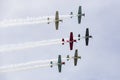 Aerostars aerobatic display team in YAK-50s