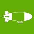 Aerostat airship icon green