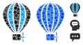 Aerostat Balloon Composition Icon of Spheric Items Royalty Free Stock Photo