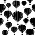 Aerostat balloon. Seamless vector pattern. Royalty Free Stock Photo