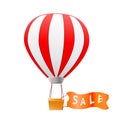 Aerostat with sale banner Royalty Free Stock Photo