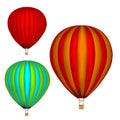 Aerostat . White background. Isolated objects. Colored picture. Vector