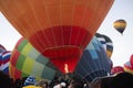 Aerostatic balloon rising them up Royalty Free Stock Photo