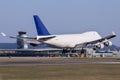 Aerotranscargo Boeing 747-400 cargo jet landing in Graz Royalty Free Stock Photo