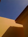 Aesthethic building and bright sky