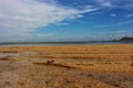 An Aesthetic beach sand on Gili Air Island  Lombok Indonesia for background design Royalty Free Stock Photo