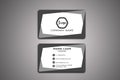 aesthetic black and grey business card eps vector editable design template