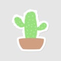 Aesthetic cactus sticker design