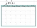 July planner sheet