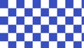 Aesthetic cute big blue and white checkers, checkerboard backdrop illustration, perfect for wallpaper, backdrop Royalty Free Stock Photo