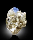 Aesthetic deep blue Aquamarine with Muscovite Mineral specimen from skardu Pakistan