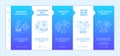 Aesthetic dentistry benefits blue gradient onboarding template