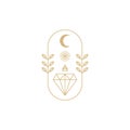 Aesthetic diamond night logo design