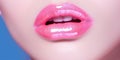 Aesthetic korean lipgloss lips juicy. AI Generative