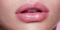 Aesthetic korean lipgloss lips juicy. AI Generative