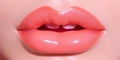 Aesthetic korean lipgloss lips juicy. AI Generative