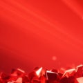 Aesthetic Luster Red Glitter Shines Vibrantly on Isolate Background. Generative AI