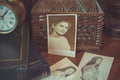 Old photos, concept of memories, photo albums from past Royalty Free Stock Photo