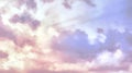 Beatiful Sky with Clouds Expressive Painting in Purple Royalty Free Stock Photo