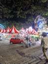 Aesthetic photo with beautiful light at the night fair