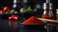 aesthetic preparation of cayenne pepper on a ai generated Royalty Free Stock Photo
