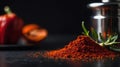aesthetic preparation of cayenne pepper on a ai generated Royalty Free Stock Photo