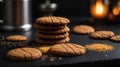 aesthetic preparation of ginger nuts biscuits ai generated Royalty Free Stock Photo