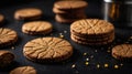 aesthetic preparation of ginger nuts biscuits ai generated Royalty Free Stock Photo