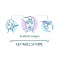 Aesthetic surgery concept icon Royalty Free Stock Photo