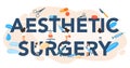 Aesthetic surgery typographic header. Idea of body correction. Royalty Free Stock Photo