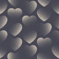 Aesthetic Valentines Day Background Vector Dotted Heart Classic Seamless Pattern