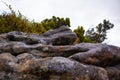 Aesthetically pleasing textures and contours of curvy rocks on the mountains of Cape Point. Royalty Free Stock Photo