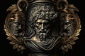 Aether Greek Mythology God Black Gold Vase by Generative AI